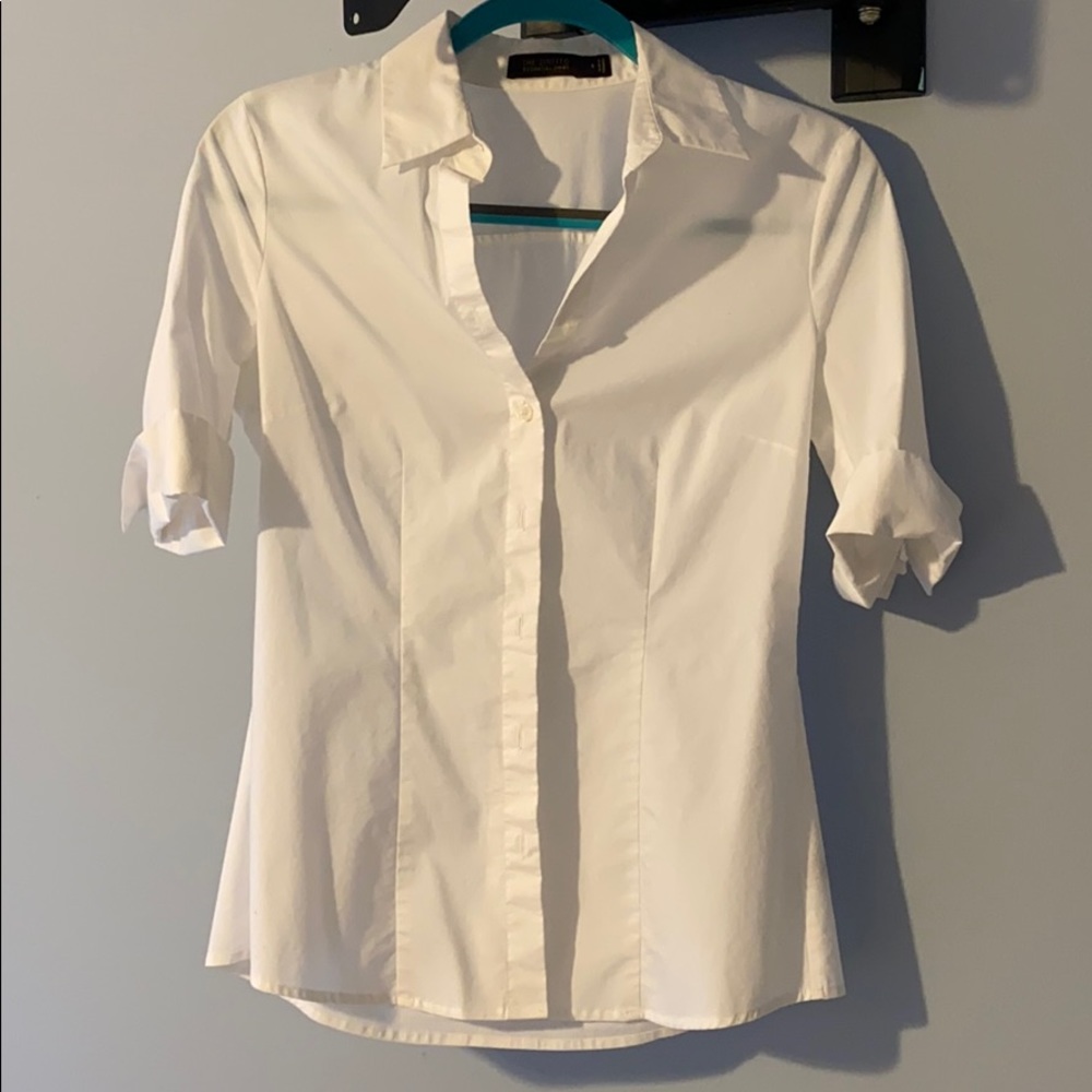 White Button Down Top